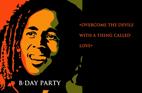 Bob Marley B-Day (flyer by Kone)