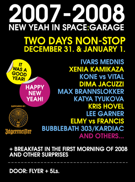 space:garage new year party