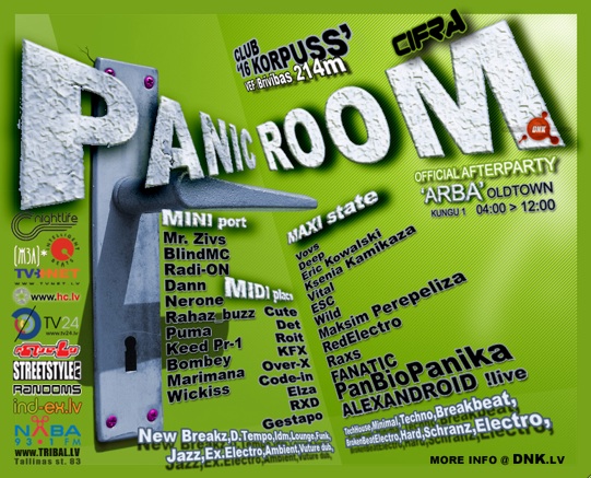PANIC ROOM flyer